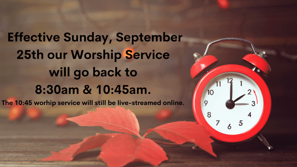 Fall Back Worship Time Website